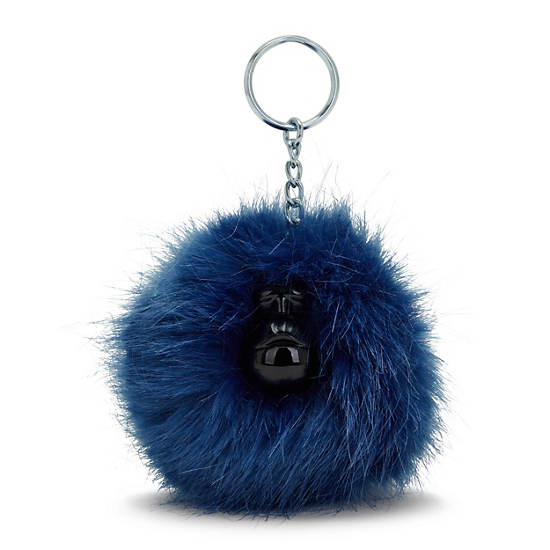 Accessoires Kipling Pompom Monkey Keychain Bleu | FR 1258FD